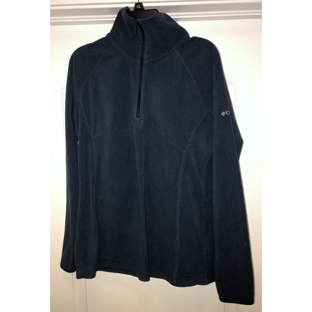 XL6624 1564881 Columbia fleece blue pullover 1/4 zip small womens long sleeve
